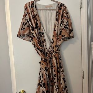 Anthropologie Hutch Animal Print Wrap Dress